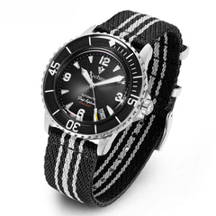 Relógio Cadisen Masculino Mecânico Automático Deep Presence Shadow Diver Preto 1