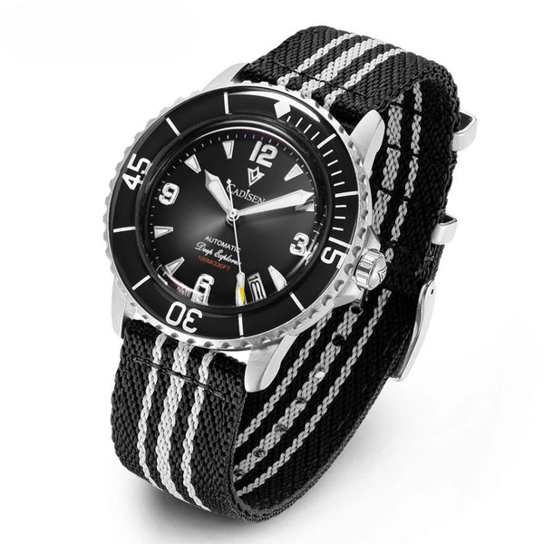 Relógio Cadisen Masculino Mecânico Automático Deep Presence Shadow Diver Preto 1