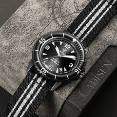 Relógio Cadisen Masculino Mecânico Automático Deep Presence Shadow Diver Preto 3