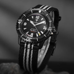 Relógio Cadisen Masculino Mecânico Automático Deep Presence Shadow Diver Preto 6