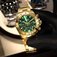 Relógio Cadisen Masculino Cronógrafo Mecânico Automático Vantor Emberline Dourado 3