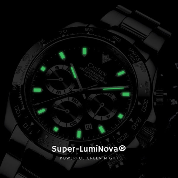 Relógio Cadisen Masculino Cronógrafo Mecânico Automático Vantor Ignition azul 4