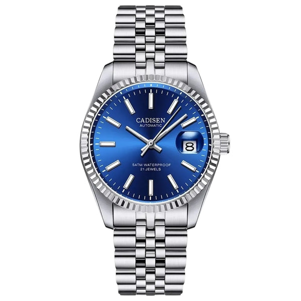 Relógio Cadisen Masculino Mecânico Automático com Fundo Azul Essenza Notturno 1