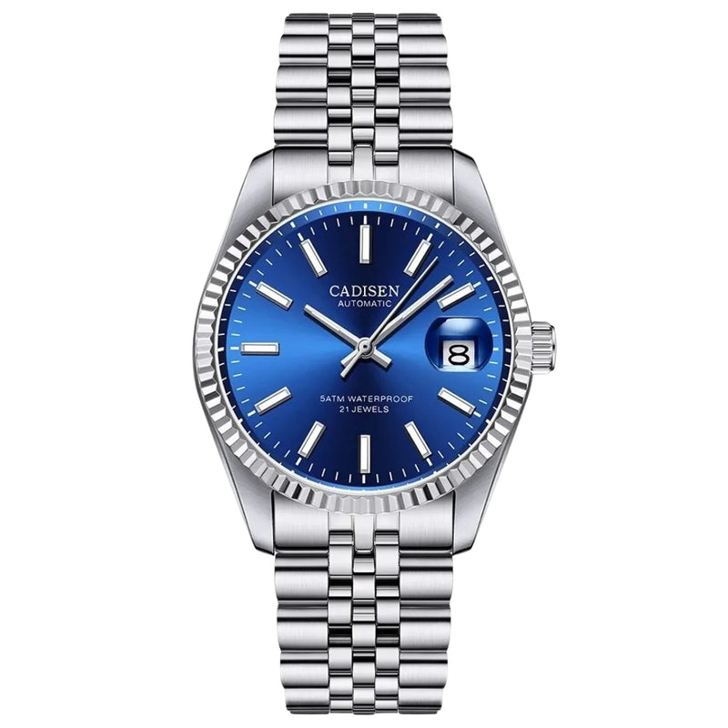 Relógio Cadisen Masculino Mecânico Automático com Fundo Azul Essenza Notturno 1