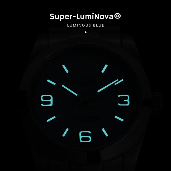 Relógio Cadisen Mecânico Automático Masculino Primor Champagne com lumen super-luminova