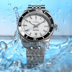 Relógio Masculino Automático Branco Cadisen Triton Alabaster 4
