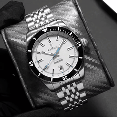 Relógio Masculino Automático Branco Cadisen Triton Alabaster 7