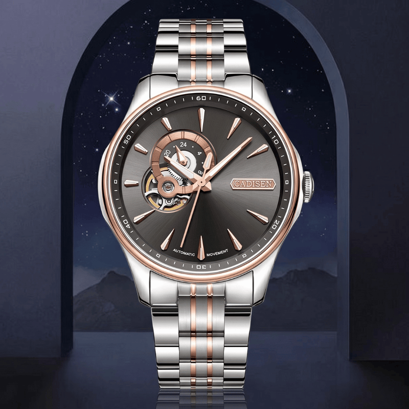Relógio Masculino Automático Preto Cadisen Altair Basalt 10