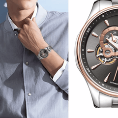 Relógio Masculino Automático Preto Cadisen Altair Basalt 8