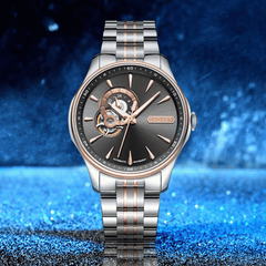 Relógio Masculino Automático Preto Cadisen Altair Basalt 6