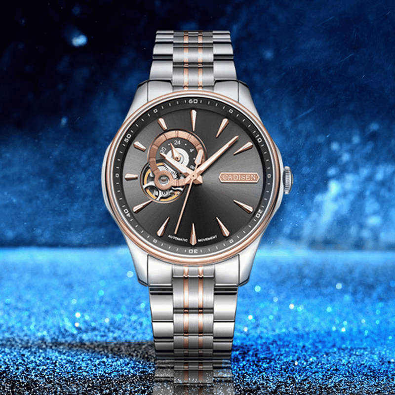 Relógio Masculino Automático Preto Cadisen Altair Basalt 6