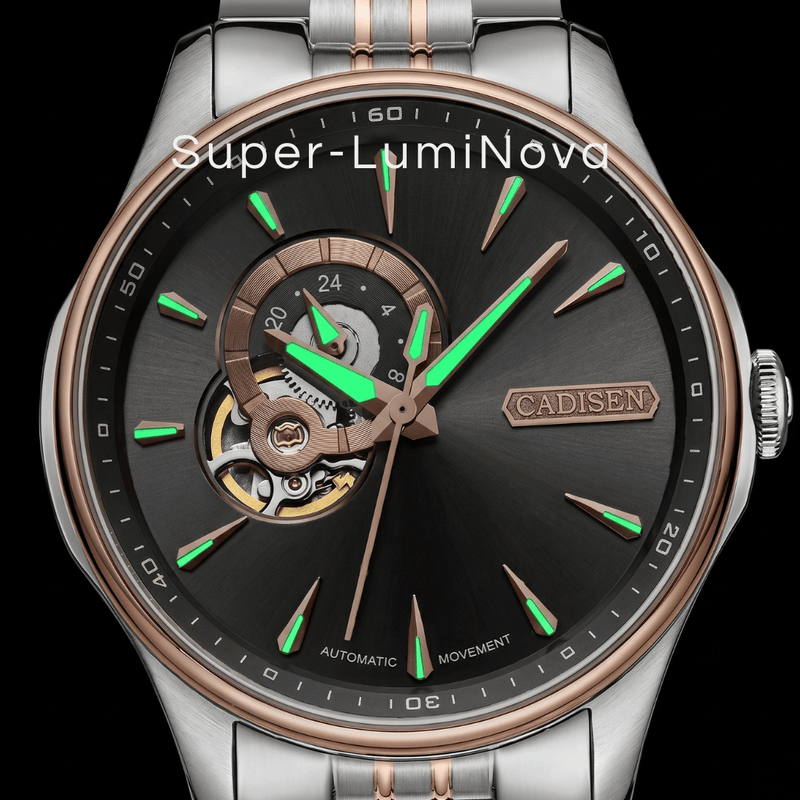 Relógio Masculino Automático Preto Cadisen Altair Basalt 7