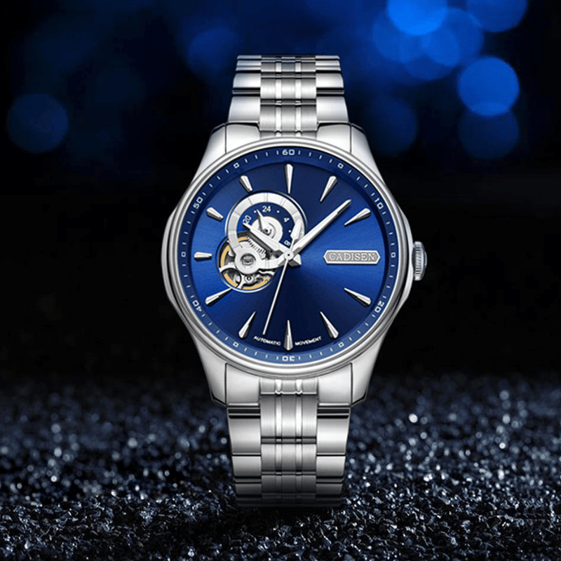 Relógio Masculino Automático Azul Cadisen Altair Harbor 6