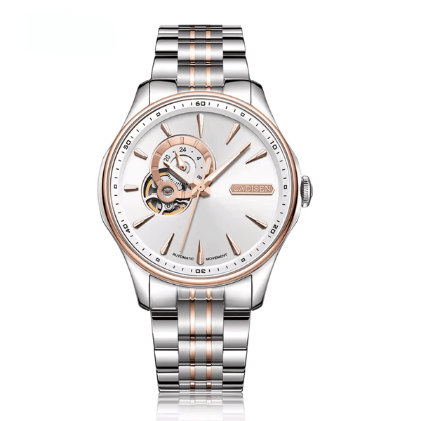 Relógio Masculino Automático Branco Cadisen Altair Porcelain 1