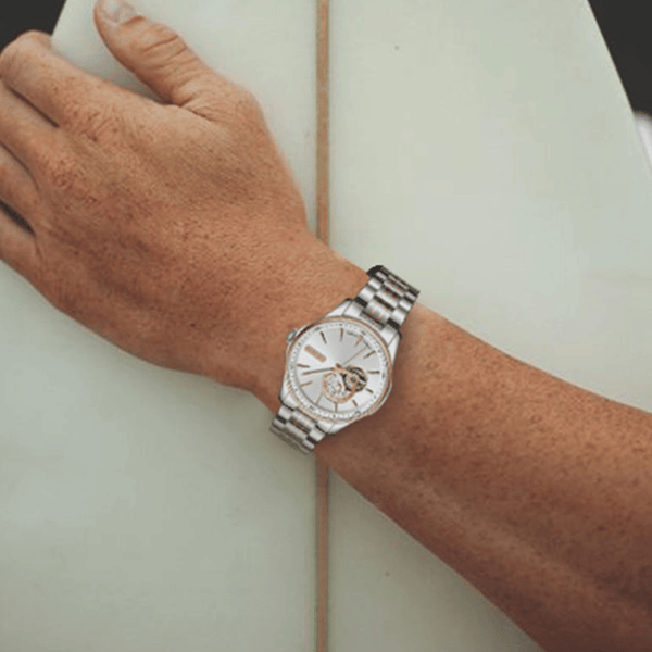 Relógio Masculino Automático Branco Cadisen Altair Porcelain 2