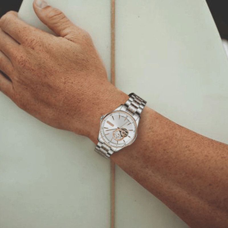 Relógio Masculino Automático Branco Cadisen Altair Porcelain 2