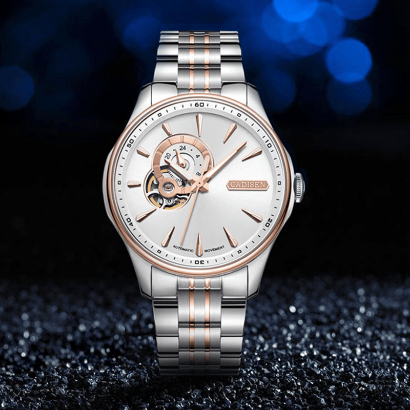Relógio Masculino Automático Branco Cadisen Altair Porcelain 6