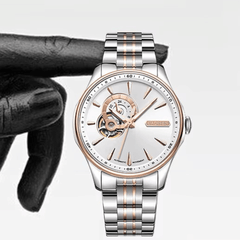 Relógio Masculino Automático Branco Cadisen Altair Porcelain 10