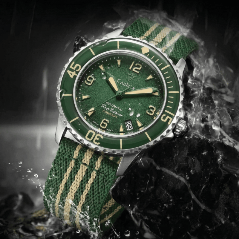 Relógio Masculino Automático Verde Cadisen Deep Presence Forest 4