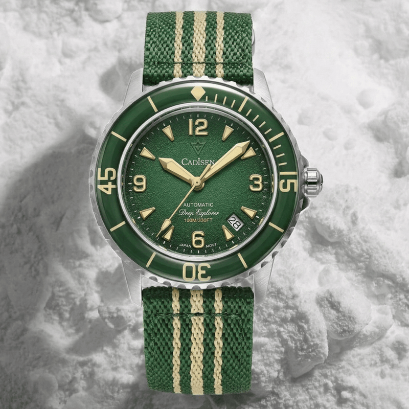 Relógio Masculino Automático Verde Cadisen Deep Presence Forest 6