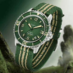 Relógio Masculino Automático Verde Cadisen Deep Presence Forest 7