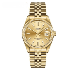 Relógio Masculino Automático Dourado Cadisen Essenza Gold 1