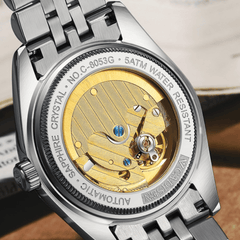 Relógio Masculino Automático Dourado Cadisen Essenza Gold 3