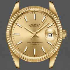 Relógio Masculino Automático Dourado Cadisen Essenza Gold 6