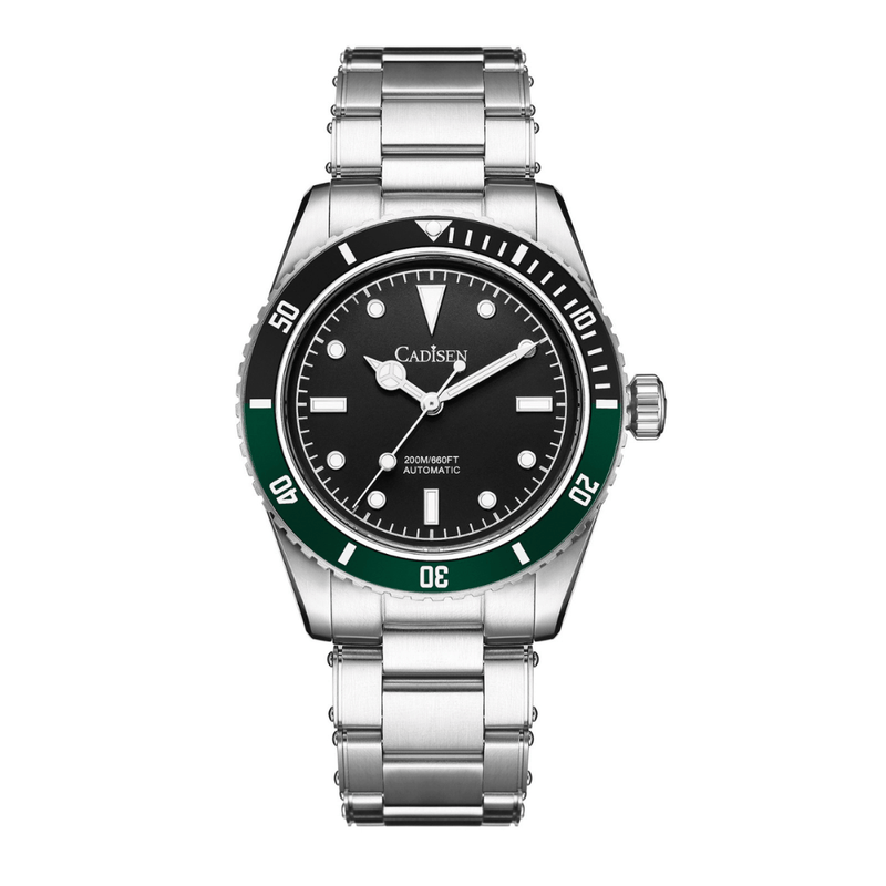 Relógio Masculino Automático Cadisen Marchrono Emerald Preto e Verde 1