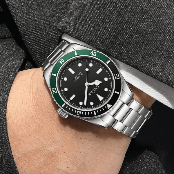 Relógio Masculino Automático Cadisen Marchrono Emerald Preto e Verde 2