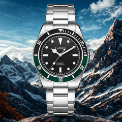 Relógio Masculino Automático Cadisen Marchrono Emerald Preto e Verde 5