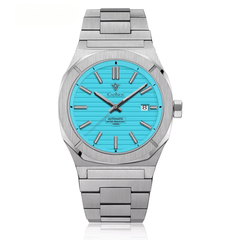 Relógio Masculino Automático Azul Turquesa Cadisen Orbitron Skyfall 1