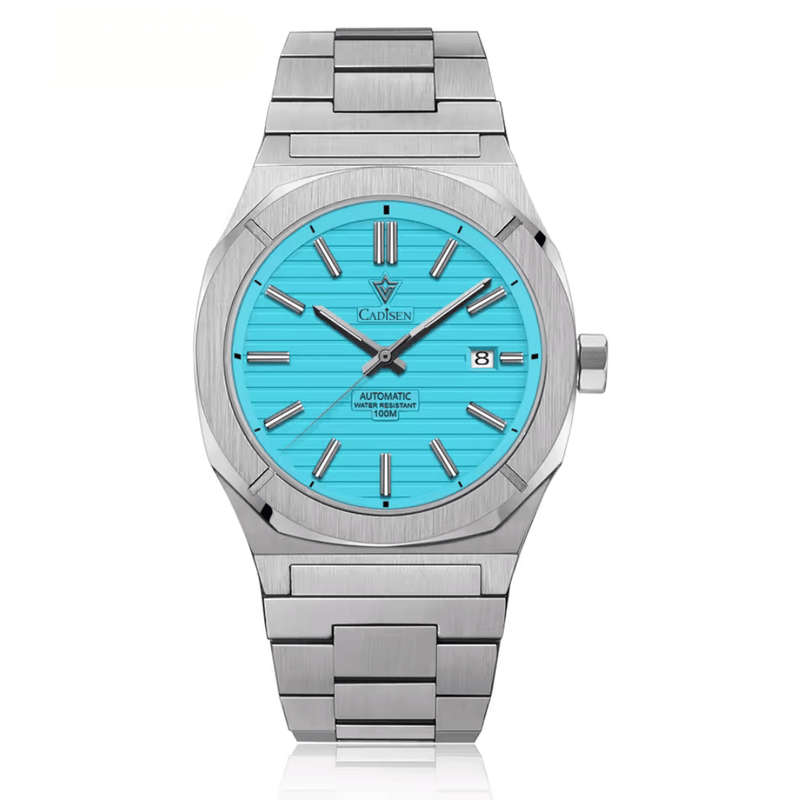 Relógio Masculino Automático Azul Turquesa Cadisen Orbitron Skyfall 1