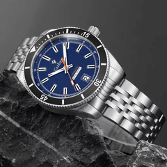 Relógio Masculino Automático Azul Cadisen Triton Bluewater 6