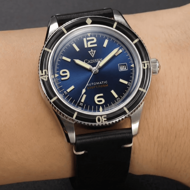 Relógio Masculino Automático Azul Cadisen Vanguard Atlantic 2