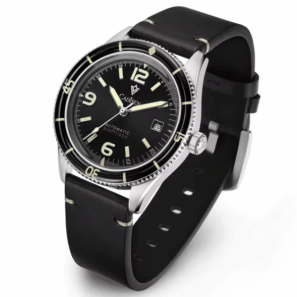 Relógio Masculino Automático Preto Cadisen Vanguard Onyx 1