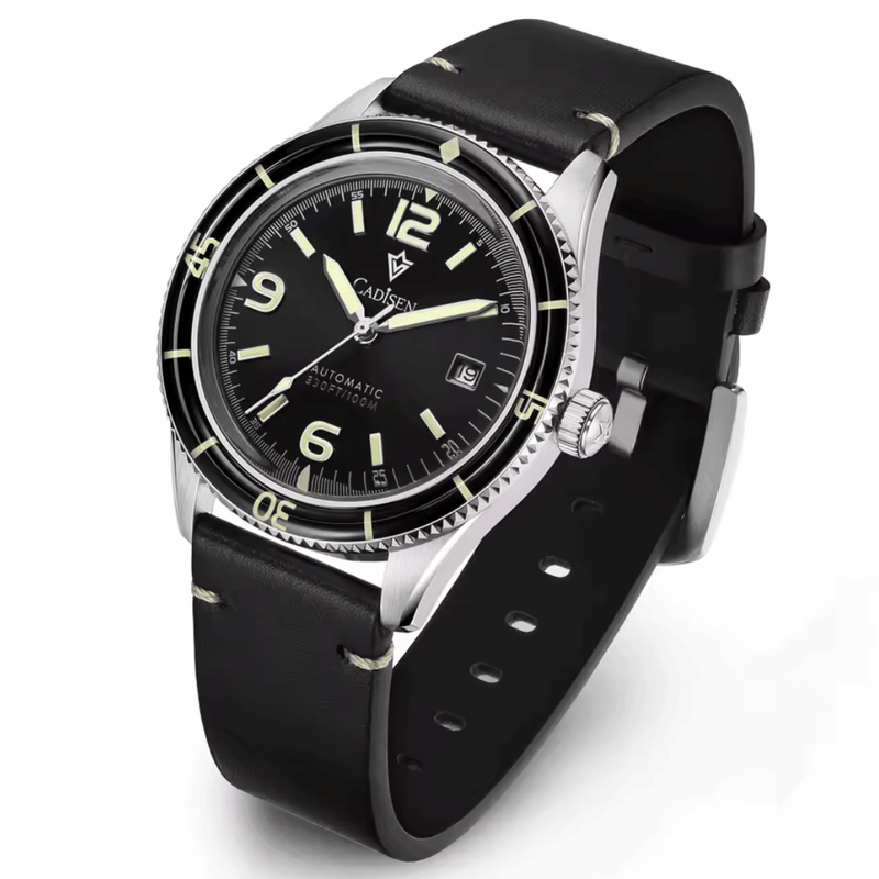 Relógio Masculino Automático Preto Cadisen Vanguard Onyx 1