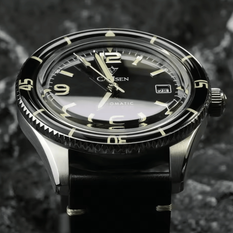Relógio Masculino Automático Preto Cadisen Vanguard Onyx 8