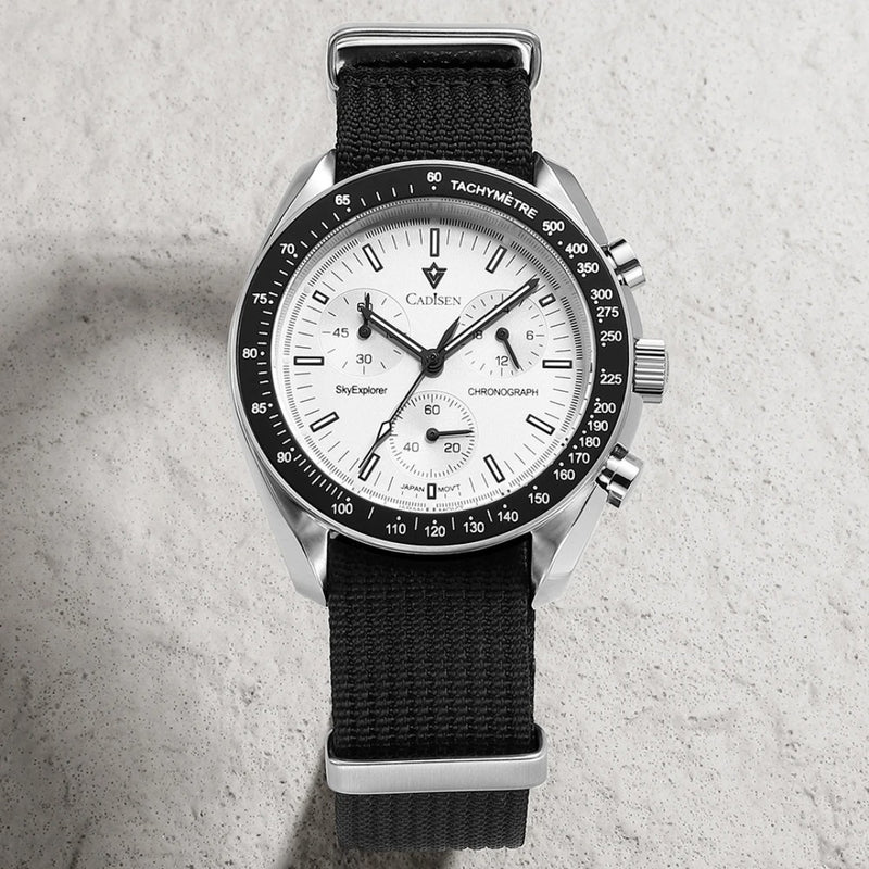 Relógio Cadisen Quartzo Cronógrafo Altavia Alpine branco 6
