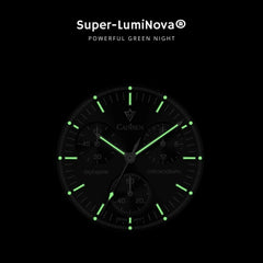 Relógio Cadisen Quartzo Cronógrafo Altavia Alpine branco lumen com super-luminova