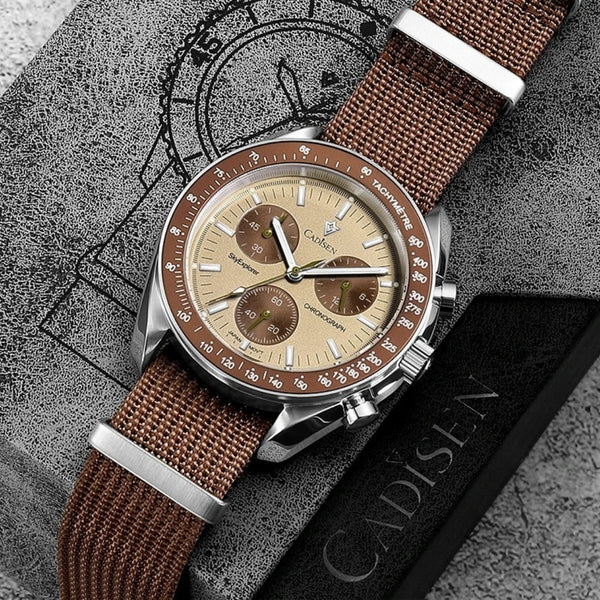 Relógio Cadisen Quartzo Cronógrafo Altavia Desert Sand marrom 3