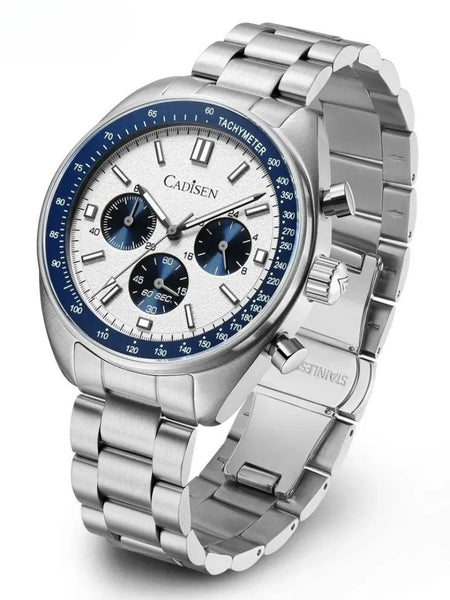 Relógio Cadisen Quartzo Cronógrafo Le Mans Glacier White branco 4