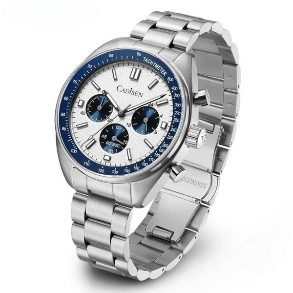 Relógio Cadisen Quartzo Cronógrafo Le Mans Glacier White branco 4