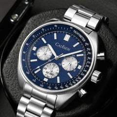 Relógio Cadisen Quartzo Cronógrafo Le Mans Midnight Blue Azul 3