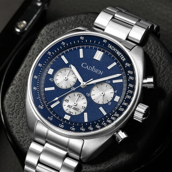 Relógio Cadisen Quartzo Cronógrafo Le Mans Midnight Blue Azul 3