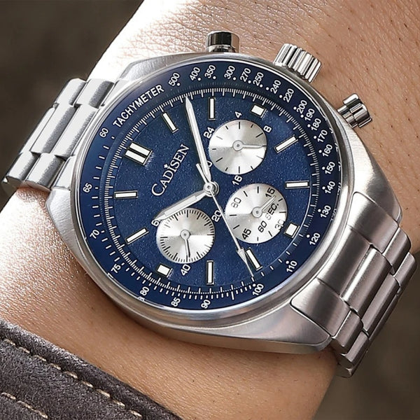 Relógio Cadisen Quartzo Cronógrafo Le Mans Midnight Blue Azul 2