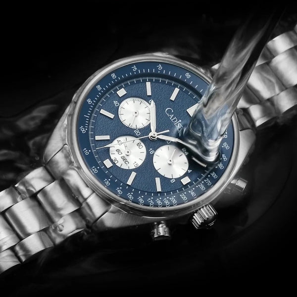 Relógio Cadisen Quartzo Cronógrafo Le Mans Midnight Blue Azul 4