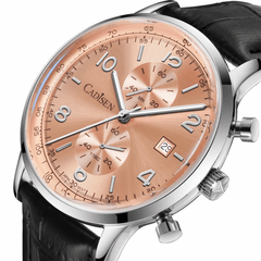 Relógio Quartzo Masculino Laranja Cadisen Aurelis Cameo 6