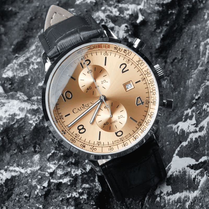 Relógio Quartzo Masculino Laranja Cadisen Aurelis Cameo 11