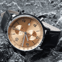 Relógio Quartzo Masculino Laranja Cadisen Aurelis Cameo 12